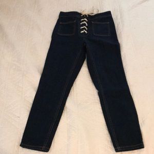 Sexy Lace Up Zara Cropped Jeans